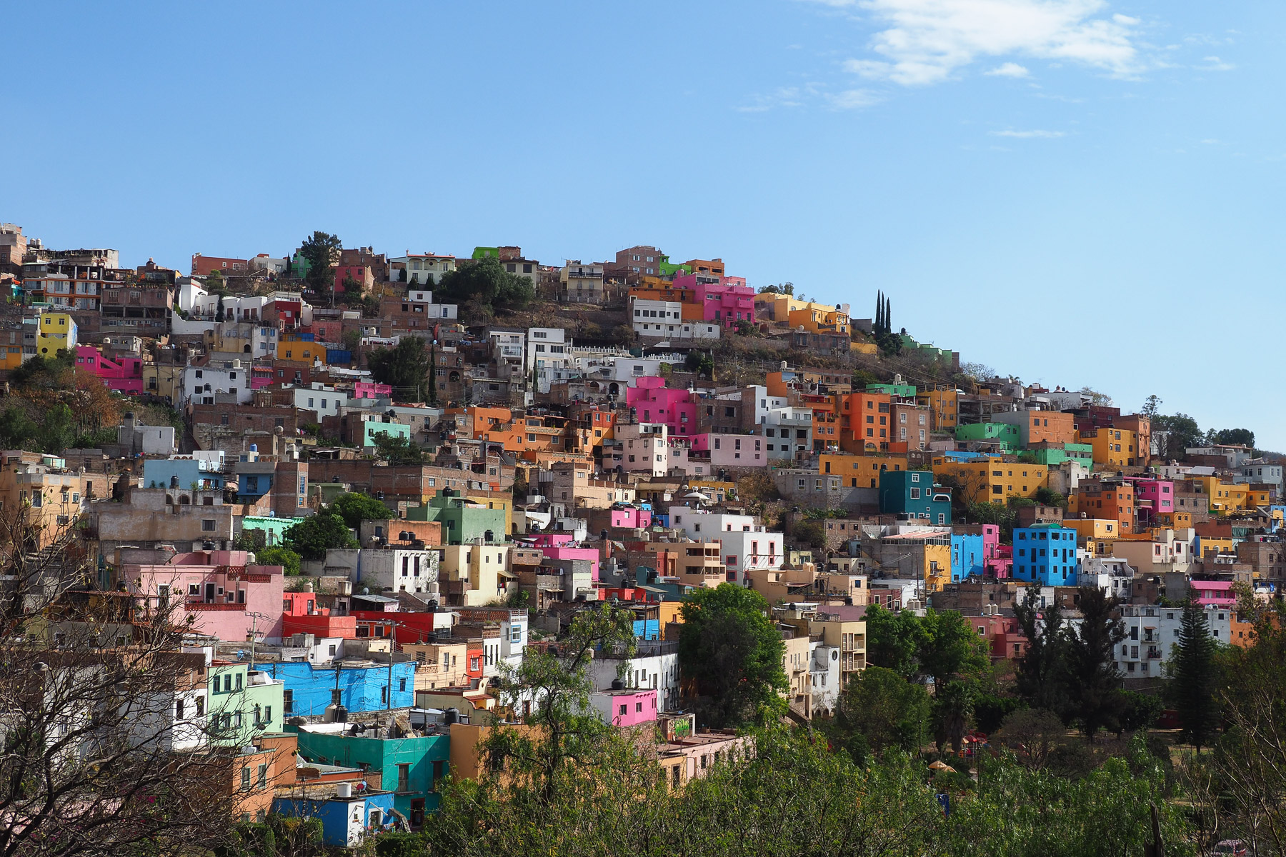 Über viele Hügel erstreckt sich Guanajuato
