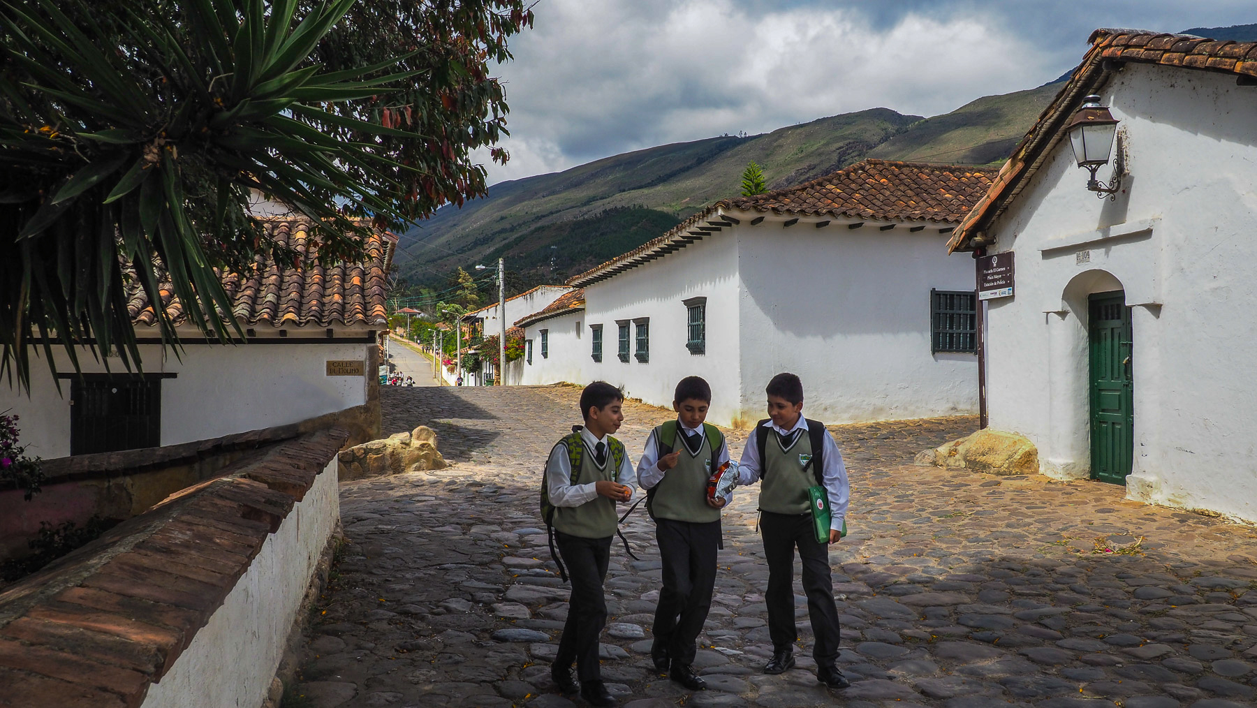 Schulkinder in Villa de Leyva