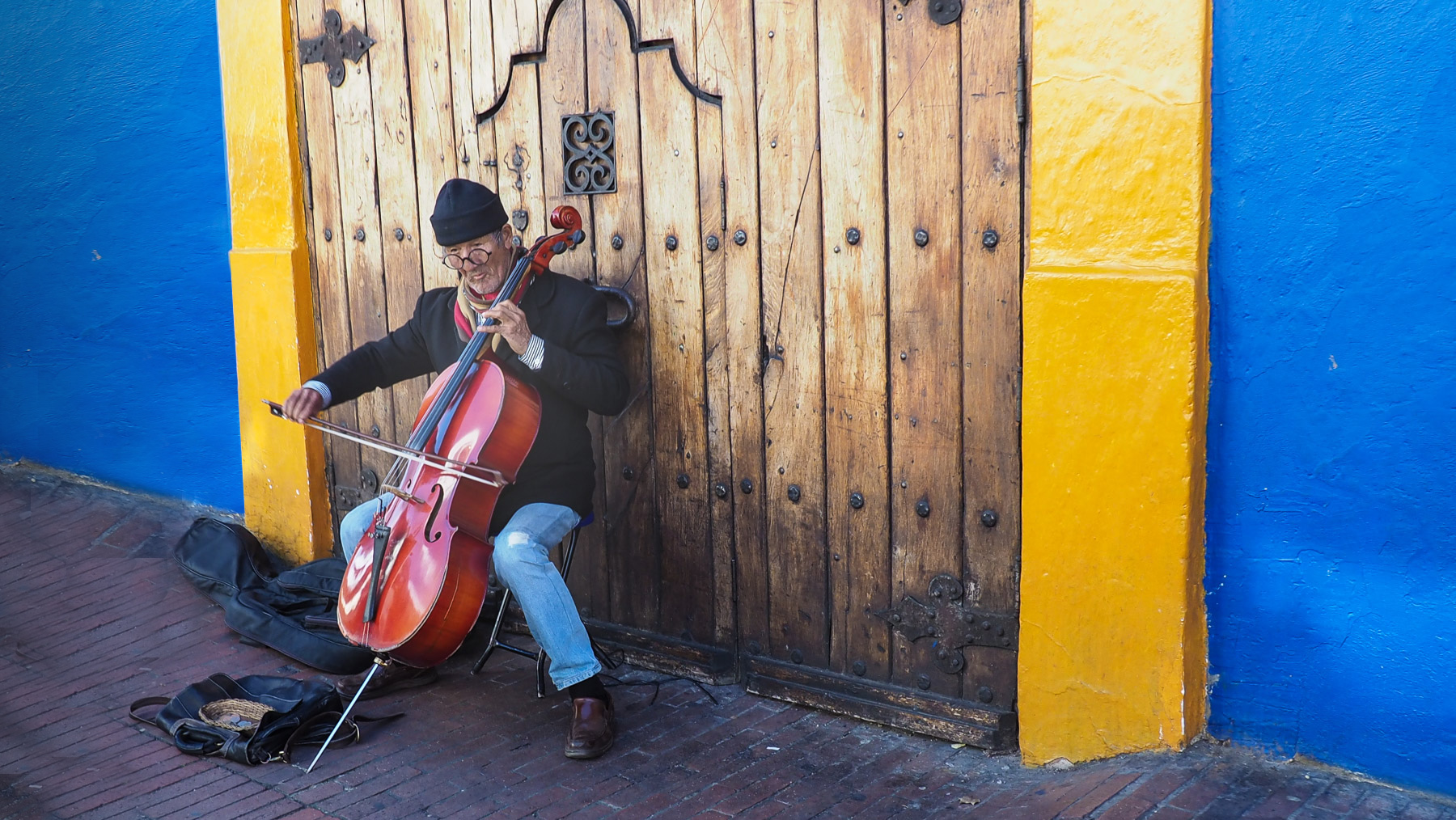 Straßenmusiker in Bogota