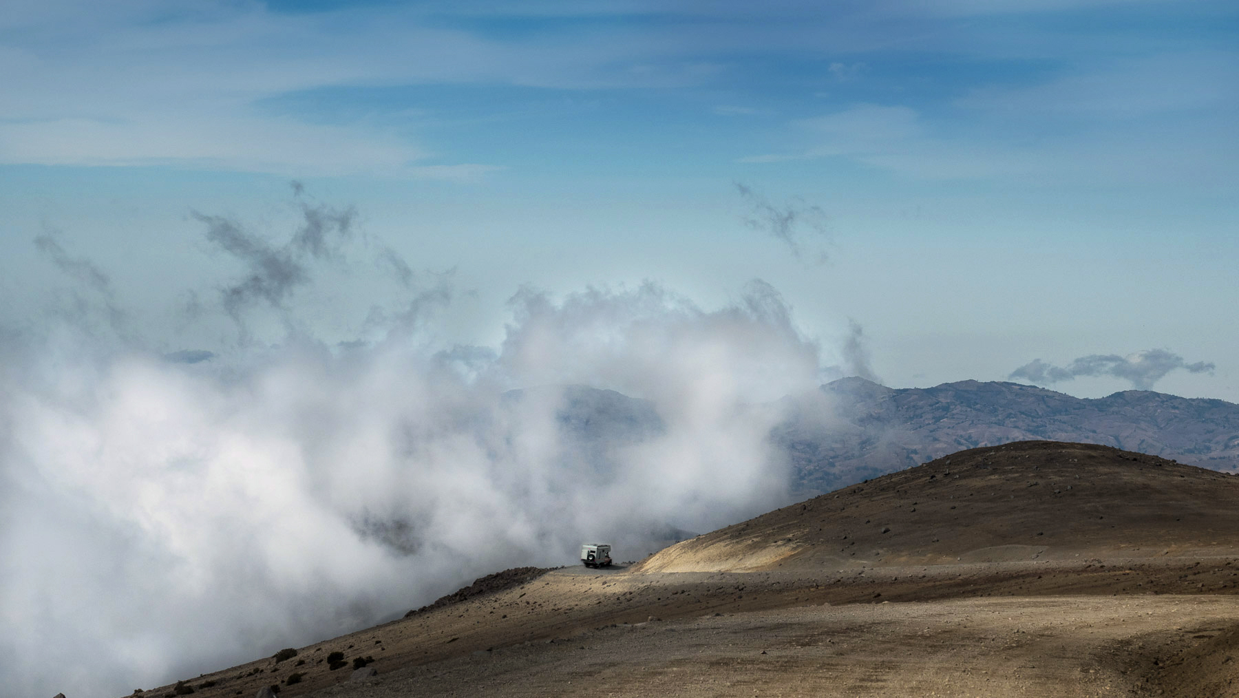 Fahrt auf der Straße der Vulkane in Ecuador