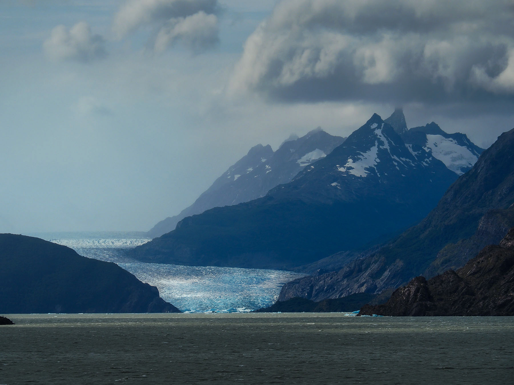 Lago Grey und Grey Gletscher mit Eisberg